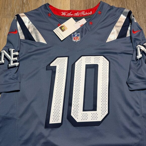 Drake Maye Stitched Jersey Storm Blue Vapor For Mens Youths Select - Picture 3 of 6